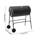 Outdoor Garden Charcoal Smoker BBQ Grill With Wheels