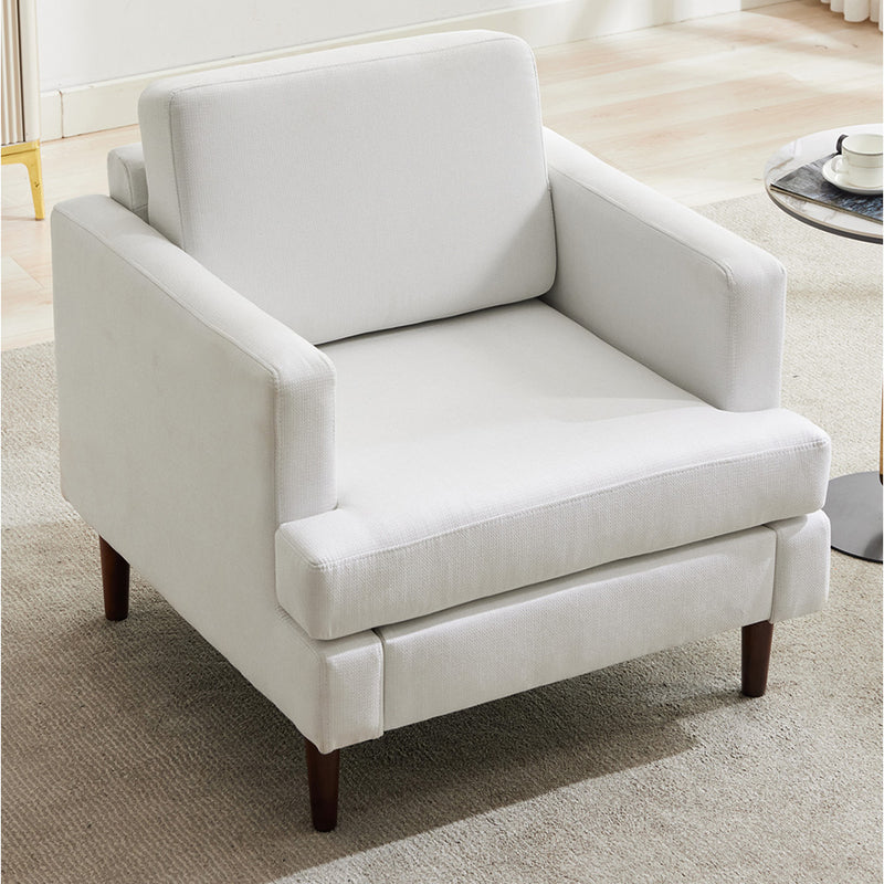 Livingandhome Beige Mid-Century Armchair