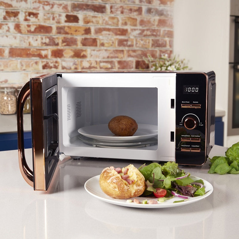 Tower Rose Gold Microwave 20L  - Black