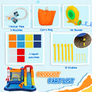 AIYAPLAY 5 in 1 Bouncy Castle for Children with 550W Blower, Water Slide