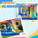 AIYAPLAY 5 in 1 Bouncy Castle for Children with 550W Blower, Water Slide