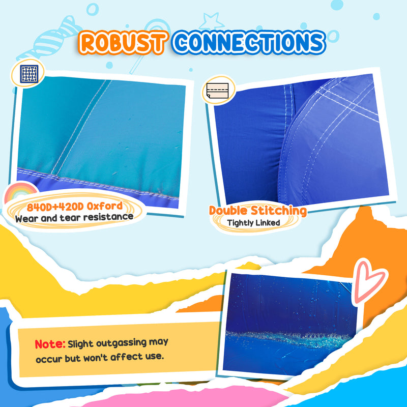 AIYAPLAY 5 in 1 Bouncy Castle for Children with 550W Blower, Water Slide
