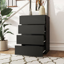 HOMCOM Bedroom Chest of Drawers, 4 Drawers Dresser, Drawer Unit