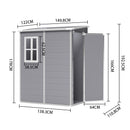 Livingandhome Outdoor Plastic Storage Shed