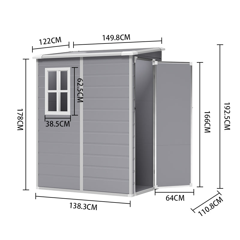 Livingandhome Outdoor Plastic Storage Shed