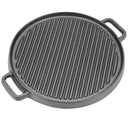 Lifeideas Black Cast Iron Grill Pan with Handles