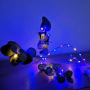 50 LED 2.5m Premier MicroBrights Indoor Outdoor Christmas Multi Function Battery Operated Lights with Timer on Pin Wire in Rainbow