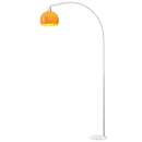HOMCOM Modern Standing Lamp with Shade & Foot Switch, Orange