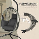 Outsunny Hanging Swing Chair W/ Thick Cushion, Hanging Chair