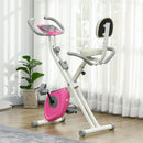 HOMCOM Folding Exercise Bike W/ Adjustable Magnetic Resistance, Seat Height