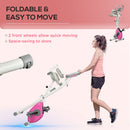 HOMCOM Folding Exercise Bike W/ Adjustable Magnetic Resistance, Seat Height
