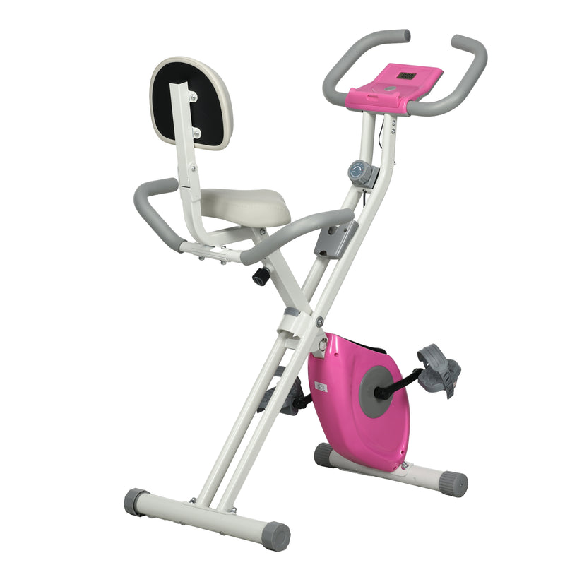 HOMCOM Folding Exercise Bike w/ Adjustable Magnetic Resistance, Seat Height