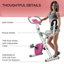 HOMCOM Folding Exercise Bike W/ Adjustable Magnetic Resistance, Seat Height