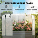 Outsunny Galvanised Raised Planter with Greenhouse Cover and Bottom Shelf