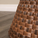 40/58cm Samuel Alexander Medium KD Plastic Wicker Rattan Woven Christmas Tree Skirt in Brown