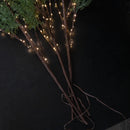 90cm Set of 3 Light up Christmas Fir Twig with 90 Warm White LEDs (Twigs only)