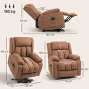 HOMCOM Power Lift Recliner Chair, Lift Chair For Elderly With Massage, Brown