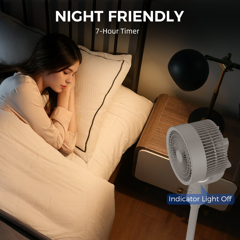 HOMCOM Pedestal Fan, Air Circulation Fan with Oscillating, Tilt