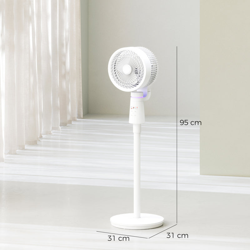 HOMCOM Pedestal Fan, Air Circulation Fan with Oscillating, Tilt