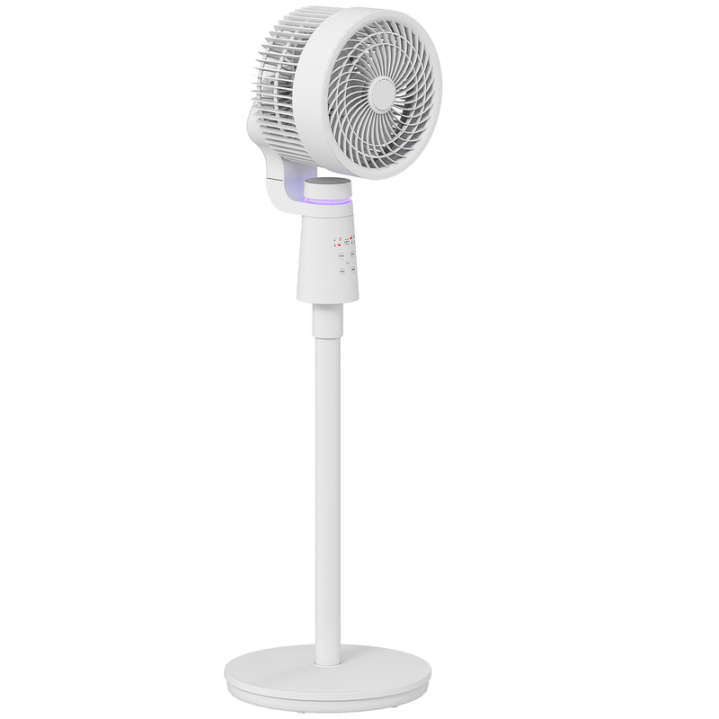 HOMCOM Pedestal Fan, Air Circulation Fan with Oscillating, Tilt