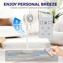 HOMCOM Pedestal Fan, Air Circulation Fan With Oscillating, Tilt