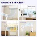 HOMCOM Pedestal Fan, Air Circulation Fan With Oscillating, Tilt