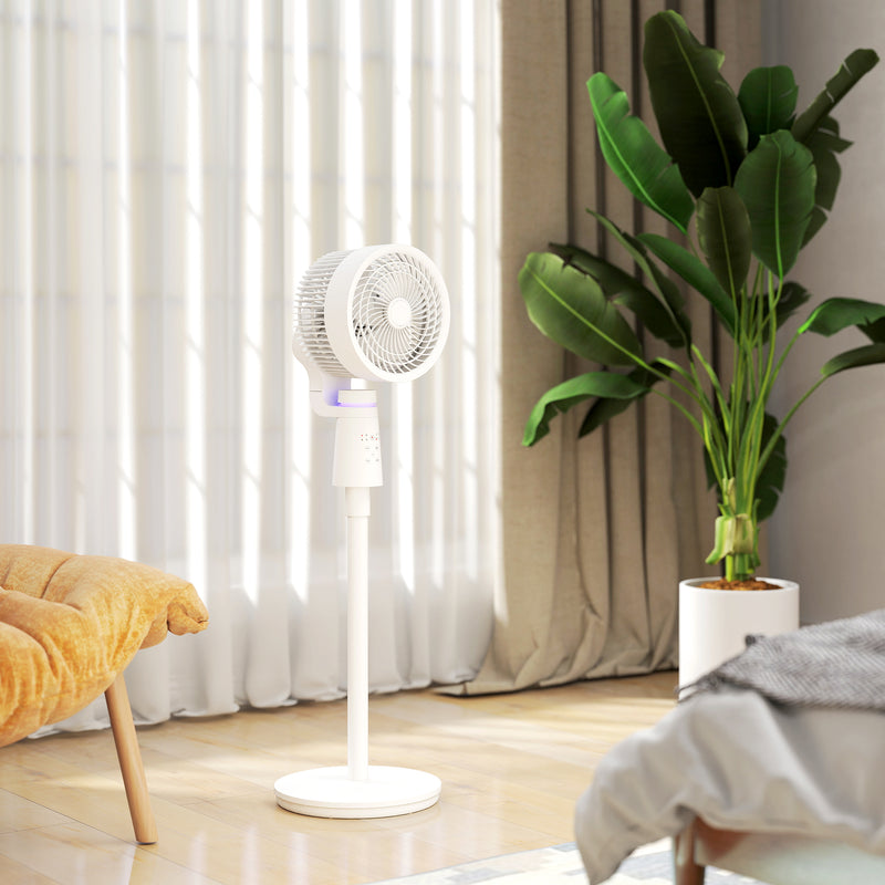 HOMCOM Pedestal Fan, Air Circulation Fan with Oscillating, Tilt