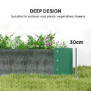 Outsunny Galvanised Raised Garden Bed, 180x90x30cm Raised Planter, Green