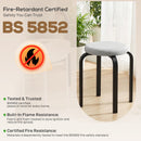 HOMCOM Stackable Stools Modern Cushioned Set of 4 Grey