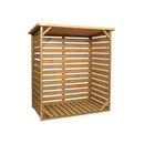 123cm x 115cm Large Wooden Outdoor Garden Patio Log Store Shed