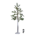 1.5m (5ft) Light up Snow Flocked Christmas Pine Tree with 240 Warm White LEDs