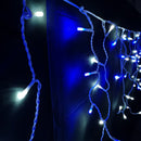16m 640 LED Frosted IcicleBrights Christmas String Lights in Blue & White