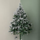 6ft Space Saving Snow Flocked Christmas Tree with Metal Stand