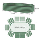 Outsunny Set of 2 Raised Beds for Garden with Metal Plant Stakes, Green