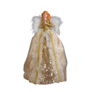 25cm Christmas Angel Tree Topper Decoration with Feather Wings in Gold