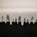 Premier White Felt 18cm x 240cm Decorative Glitter Christmas Icicle Fringe Wall Fireplace Decoration