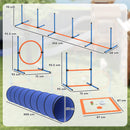 PawHut Dog Agility Training Equipment, 8PCS Agility Training Set For Garden