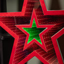 47cm Light up Star Infinity Christmas Decoration with Red and Green LEDs