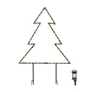 73cm x 80cm Light up Dewdrop Metal Christmas Tree with Garden Stake & Warm White LEDs