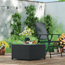 Outsunny Outdoor Coffee Table With Glass Top, Rattan Side Table
