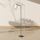 HOMCOM Standing Lamp With Rotatable Head, Modern Floor Lamp, Black