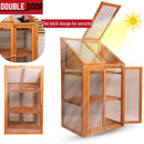 Samuel Alexander Wooden Mini Greenhouse Cold Frame - Small Greenhouse H120 x W69 x D49cm