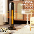 HOMCOM Ceramic Electric Heater, 2000W Fan Space Heater, Black