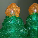 12cm Set of 5 Battery Operated Light up Christmas Tree Ornaments with 50 Cool White LEDs