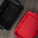 11L/37L/140L Black and Red Small Tuff Stackable Storage Box with Lid and Carry Handles
