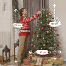 HOMCOM Christmas Tree, Full Spruce Xmas Tree, Easy Assembly