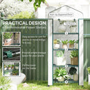 Outsunny Portable 4-Tier Mini Greenhouse Plant Grow House Shed W/ Cover