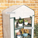 Outsunny Portable 4-Tier Mini Greenhouse Plant Grow House Shed W/ Cover
