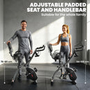 SPORTNOW 3-In-1 Folding Exercise Bike with Resistance Bands, Black