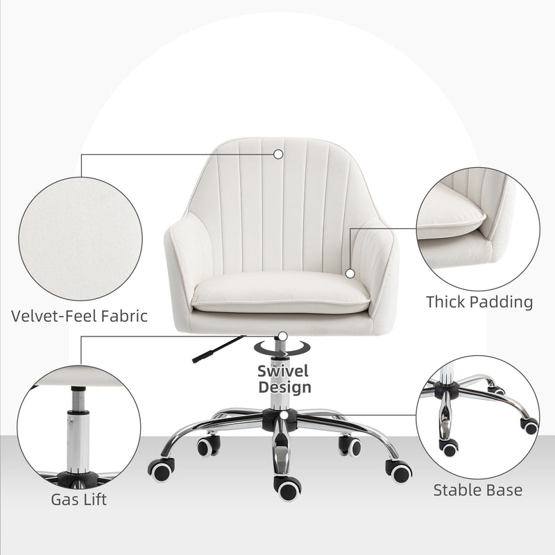 HOMCOM Office Chair, Swivel Desk Chair w/ Adjustable Height,